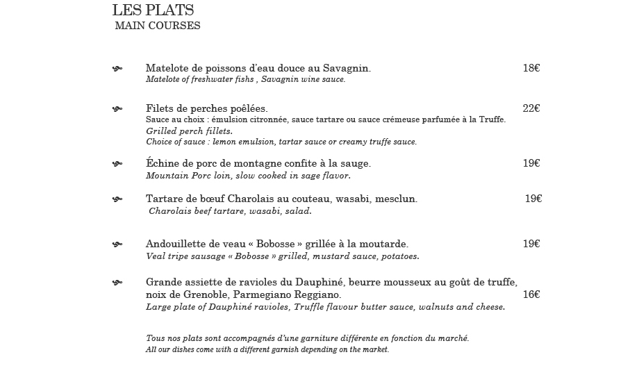 plats à emporter du Muratore